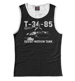 Майка для девочки Т-34-85 советский танк