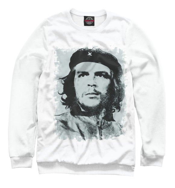 Свитшот для девочек с изображением Che Guevara цвета Белый