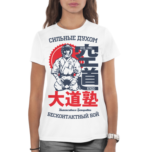 Женская футболка с изображением Кудо цвета Белый