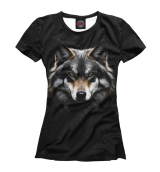 Женская футболка Благородный русский волк