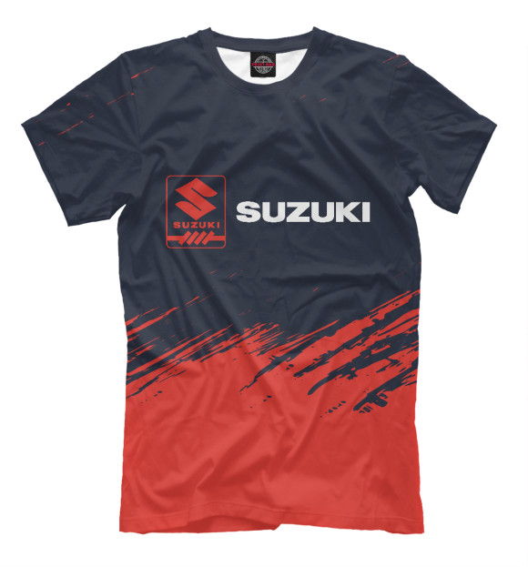 Мужская футболка с изображением Сузуки - Краска цвета Белый