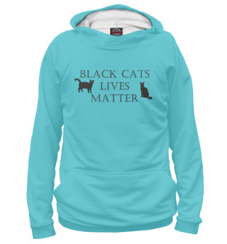 Мужское худи Black cats lives matter