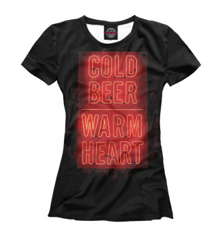 Женская футболка Теплое сердце