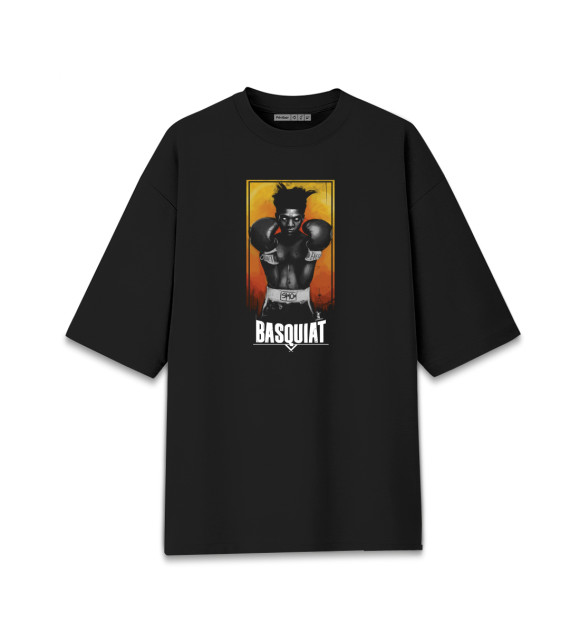 Мужская футболка оверсайз с изображением Basquiat цвета Черный
