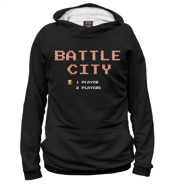 Худи для девочки с изображением Battle City | Танчики цвета Белый