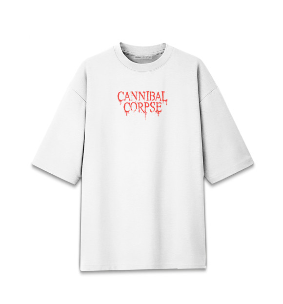 Мужская футболка оверсайз с изображением Cannibal Corpse цвета Белый