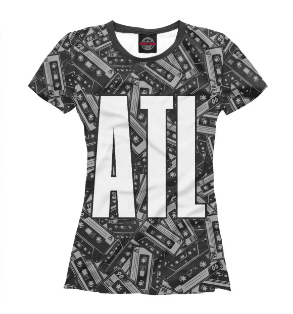 Женская футболка с изображением ATL цвета Белый