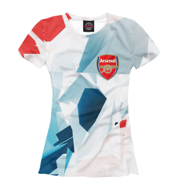 Футболка для девочек с изображением Arsenal | Арсенал цвета Белый