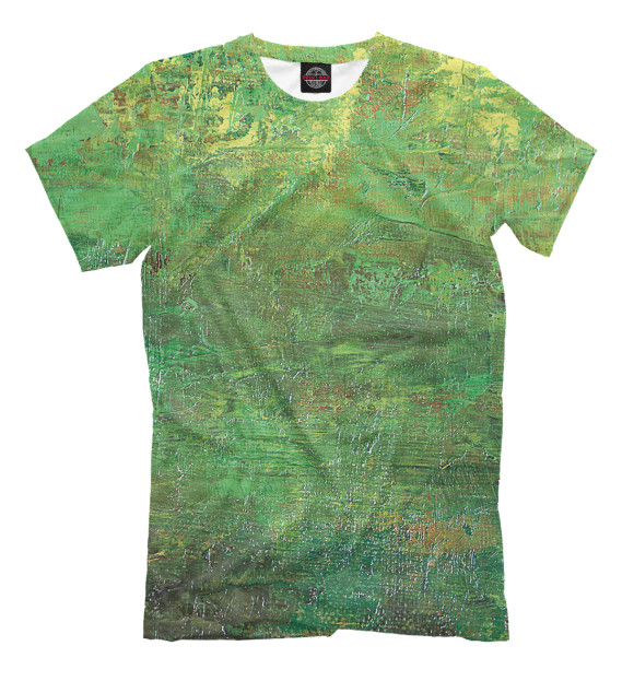 Мужская футболка с изображением Холст зелень цвета Серый