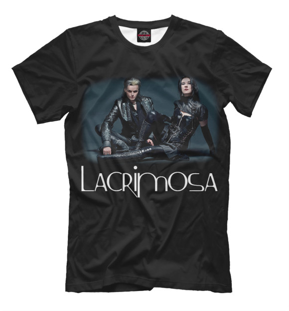 Мужская футболка с изображением Lacrimosa цвета Черный