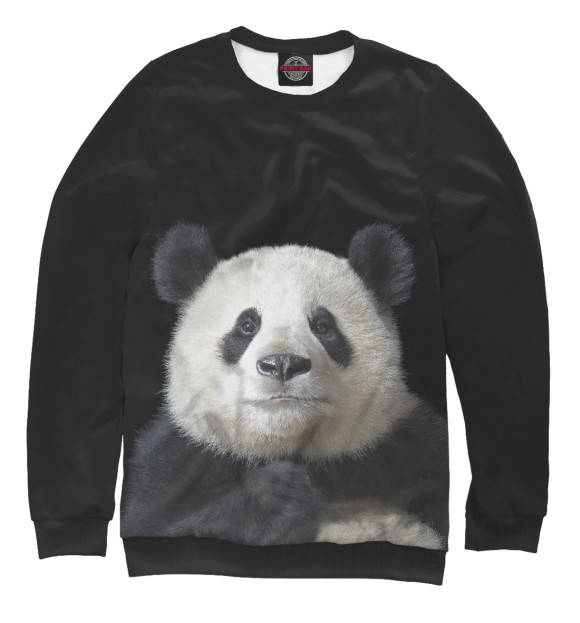Мужской свитшот с изображением Панда цвета Белый