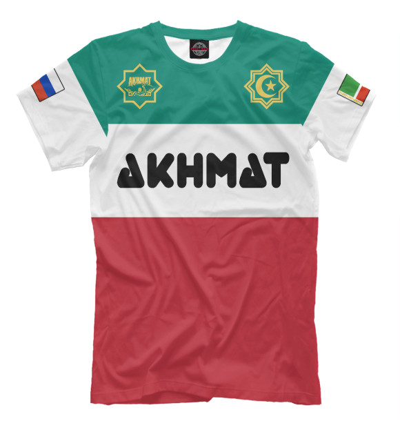 Футболка для мальчиков с изображением Akhmat Chechnya цвета Молочно-белый