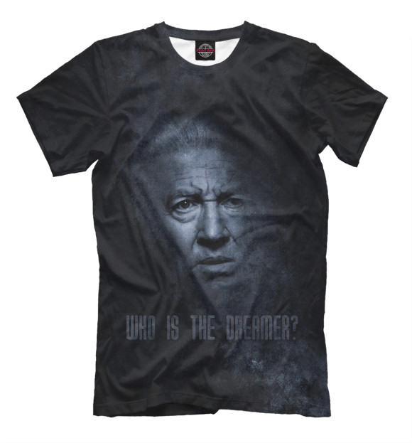 Мужская футболка с изображением Who is the dreamer? цвета Черный