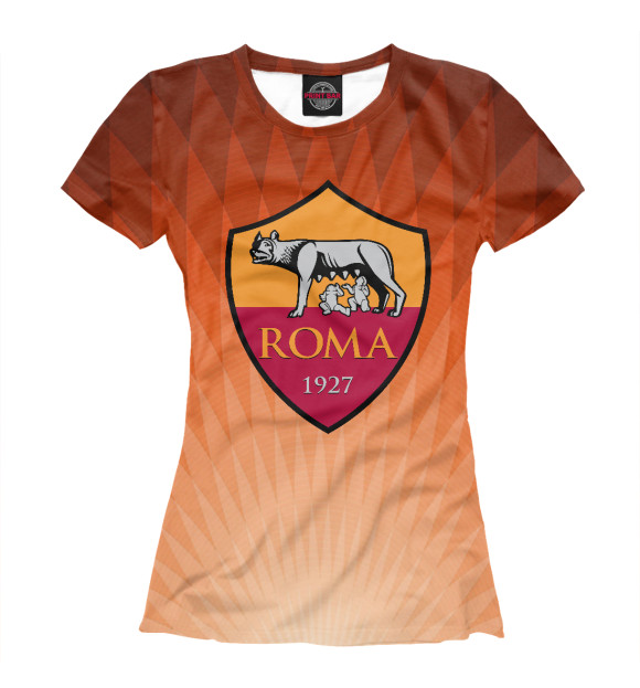 Женская футболка с изображением ROMA цвета Белый