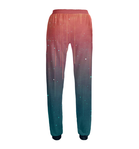 Женские спортивные штаны с изображением Космический ливень цвета Белый