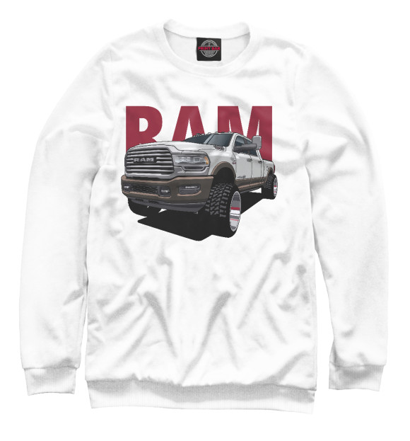 Свитшот для девочек с изображением Dodge Ram цвета Белый