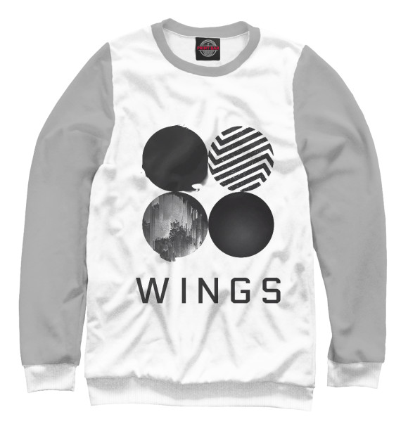 Свитшот для мальчиков с изображением Wings BTS цвета Белый