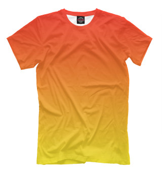 Мужская футболка Градиент: Красный в Желтый
