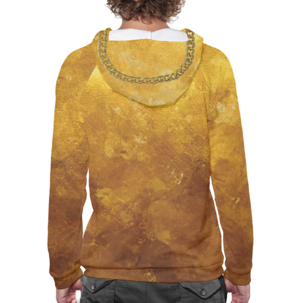 Мужское худи с изображением Арсений — самый золотой цвета Белый