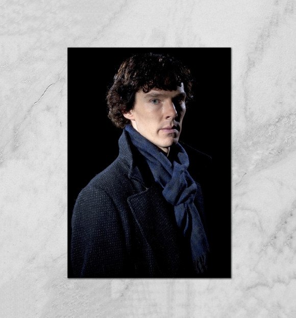 Плакат с изображением Sherlock цвета Белый