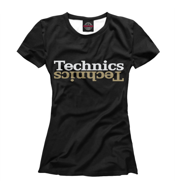 Женская футболка с изображением Technics цвета Белый