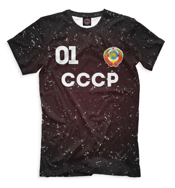 Мужская футболка с изображением Сборная СССР цвета Черный