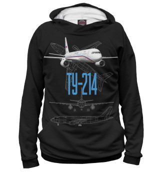 Худи для девочки Самолет Ту-214