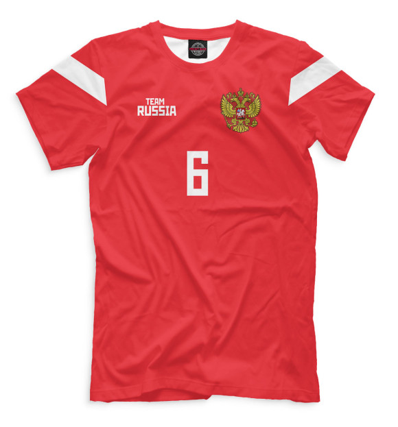 Мужская футболка с изображением Сборная России Черышев цвета Темно-розовый