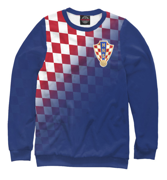 Свитшот для девочек с изображением Хорватия цвета Белый