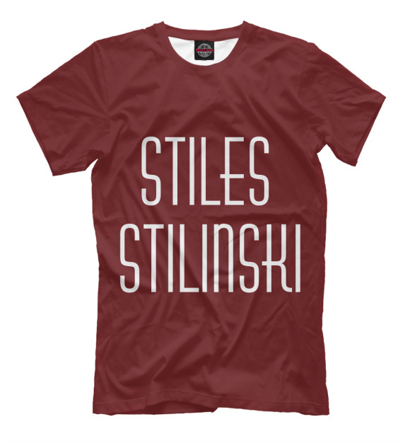 Мужская футболка с изображением Stiles Stilinski цвета Темно-бордовый