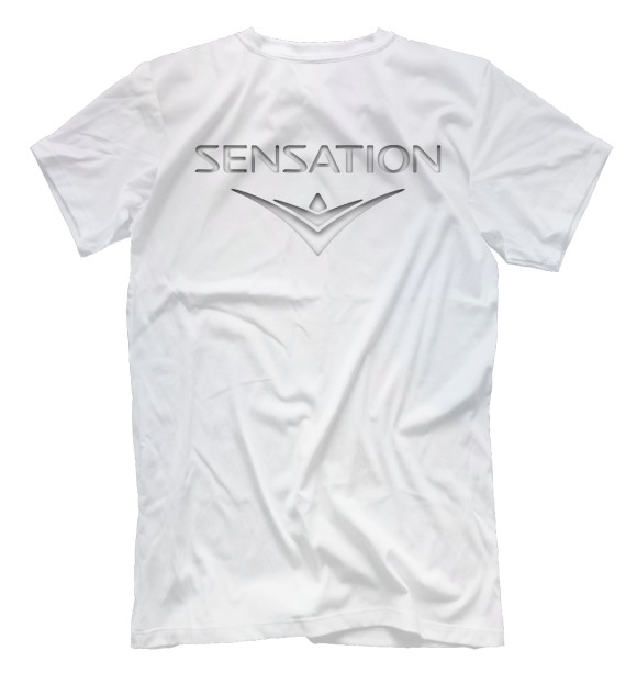 Мужская футболка с изображением Sensation цвета Белый