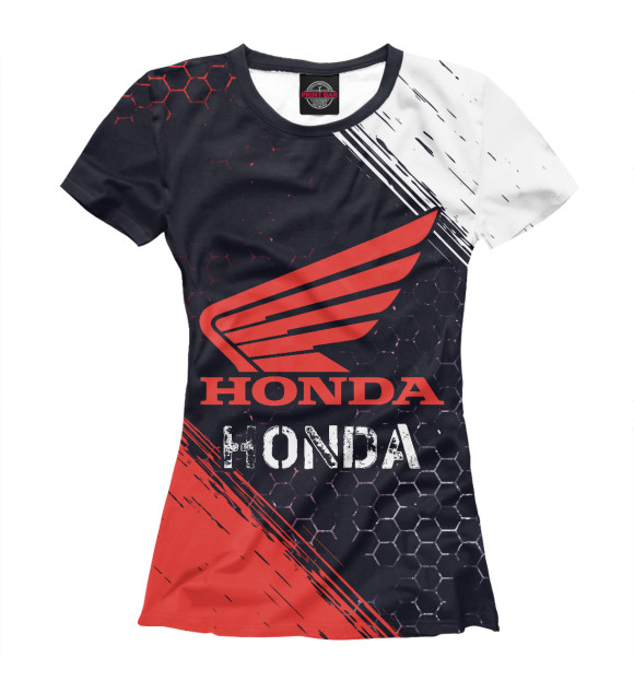 Женская футболка с изображением Honda | Honda цвета Белый