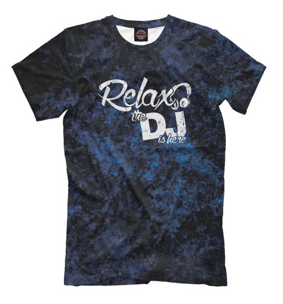 Мужская футболка с изображением Relax The Dj Is Here цвета Белый