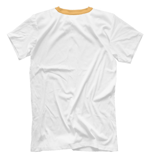 Мужская футболка с изображением Шпиц цвета Белый