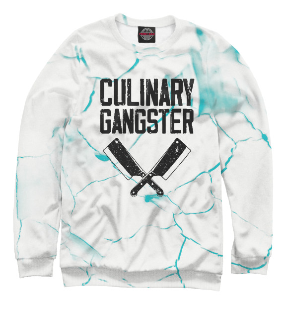 Свитшот для мальчиков с изображением Culinary Gangster цвета Белый