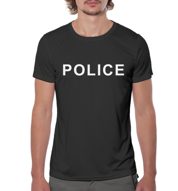 Мужская футболка с изображением Police цвета Белый