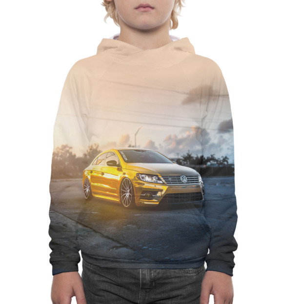 Худи для мальчика с изображением Volkswagen цвета Белый