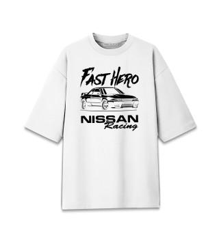 Женская футболка оверсайз Fast Hero. R32 GT-R