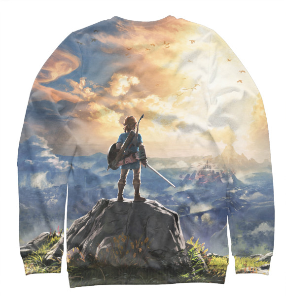 Свитшот для девочек с изображением The Legend Of Zelda Breath Of The Wild цвета Белый