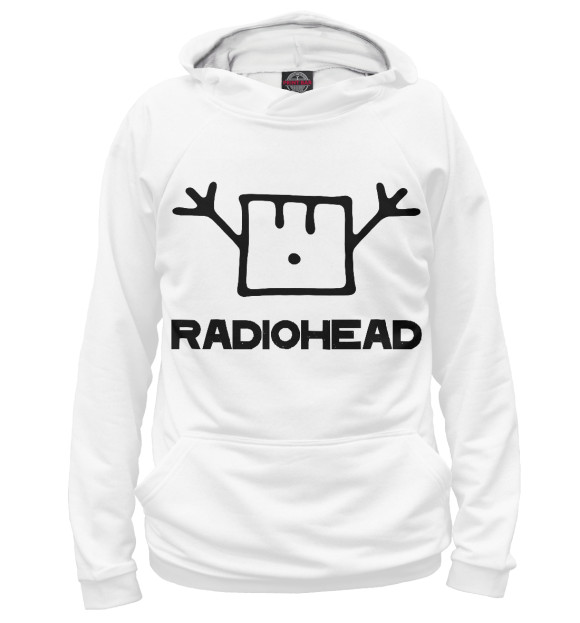 Мужское худи с изображением Radiohead цвета Белый