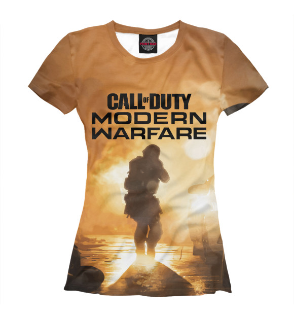 Футболка для девочек с изображением Call of Duty: Modern Warfare 2019 цвета Белый