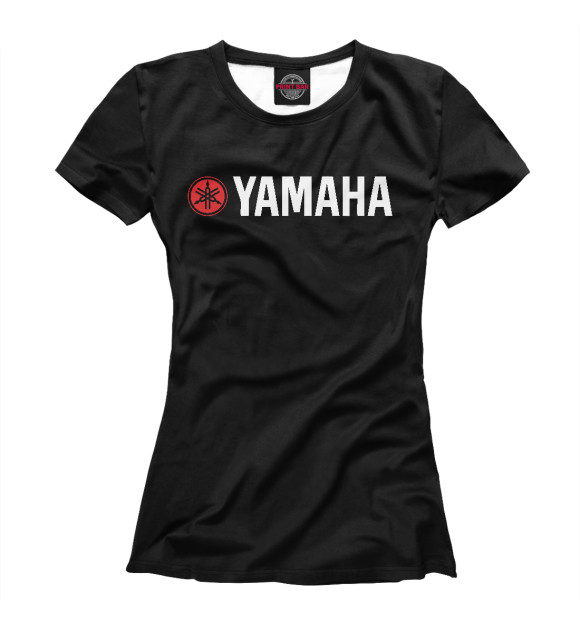 Женская футболка с изображением Yamaha цвета Р‘РµР»С‹Р№