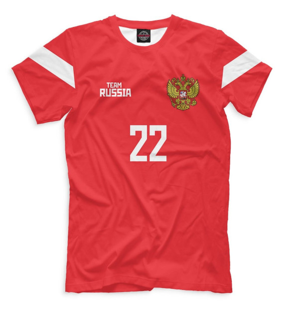 Мужская футболка с изображением Сборная России Дзюба цвета Темно-розовый