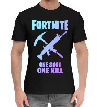 Мужская хлопковая футболка Fortnite, One ShotOne Kill