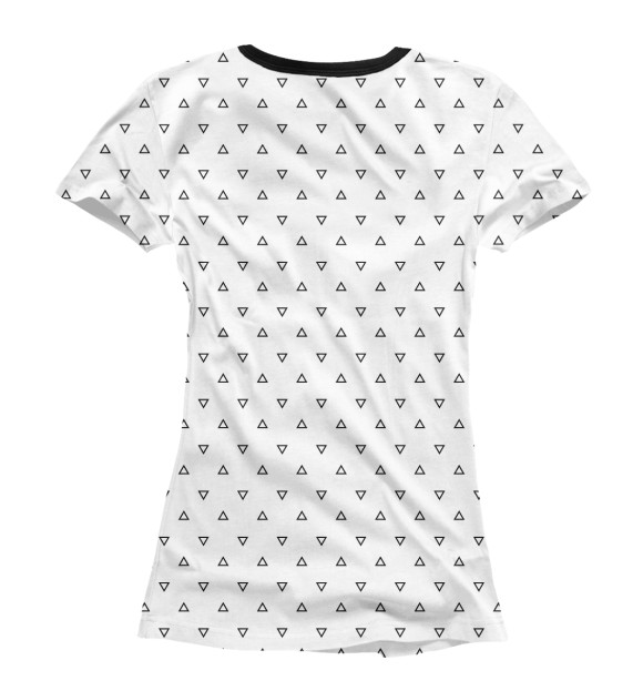 Женская футболка с изображением Готический кот цвета Белый
