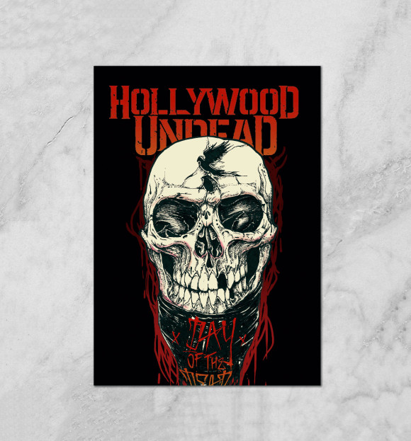Плакат с изображением Hollywood Undead цвета Белый