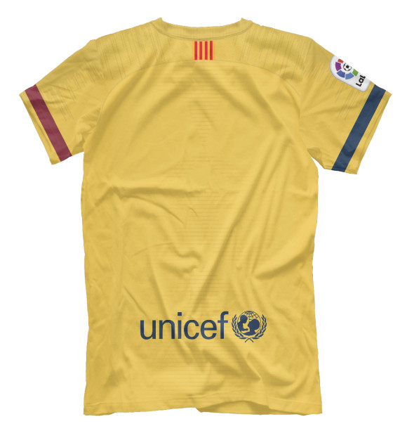 Мужская футболка с изображением Барселона Форма Гостевая 19/20 цвета Белый