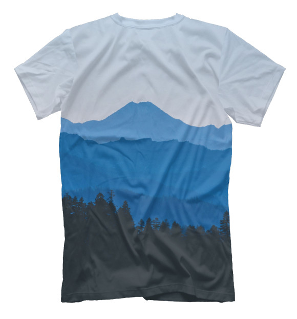 Мужская футболка с изображением Mountain цвета Белый