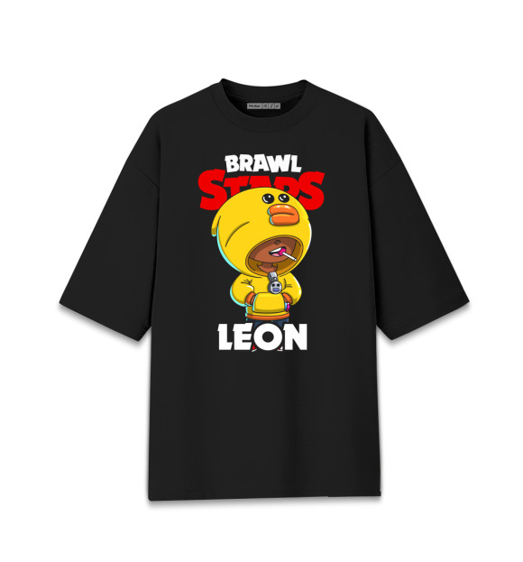 Мужская футболка оверсайз с изображением Brawl Stars, Sally Leon цвета Черный