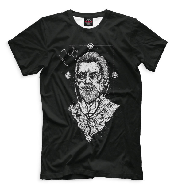 Мужская футболка с изображением Антон Павлович Чехов цвета Белый